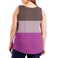 thumbnail image 4 of Swstbby Soldes d'Été! Hauts d'Été pour Femmes Grande Taille, Mode Décontractée Imprimée Ample Camisoles Col Rond Rose Vif TTTG, 4 of 4