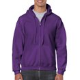 thumbnail image 1 of Gildan Chandail à Capuchon à Fermeture Éclair Intégrale pour Hommes en Molleton Épais, 2TG, Violet, 1 of 1