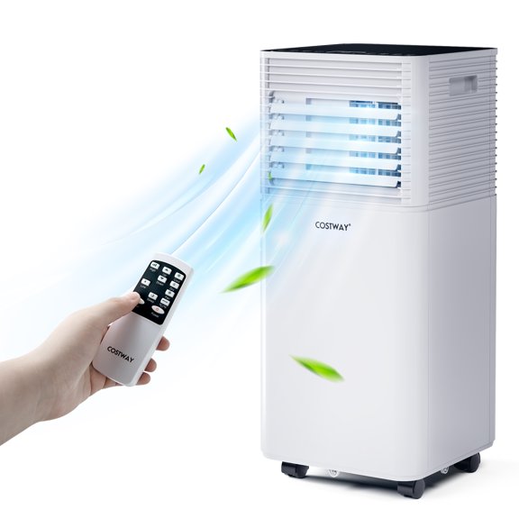 Costway Climatiseur Portatif 10 000 BTU 3-en-1 Refroidisseur d'Air avec Déshumidificateur et Mode Ventilateur