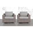 thumbnail image 2 of Living Source International Swivel Club Patio Chairs - Set of 2, Brown/Gray, 2 of 3