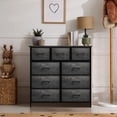 thumbnail image 2 of Sorbus Commode en Tissu à 9 Tiroirs pour Chambre - Haute Commode de Rangement pour Vêtements, Garde-Robe Autoportante Portable avec Tiroirs en Faux Bois, Rangez Vêtements, Désordre, Linge., 2 of 4