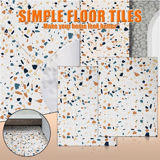 Dvkptbk Floor Stickers Self Adhesive Tile Floor Wall Sticker PVC Non-slip DIY Home Decor on Clearance