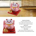 thumbnail image 4 of Solar Powered Lucky Cat Bright Colors Energy Saving Solar Waving Cat Lucky Wealth for Rich Life Plastic Material, 4 of 7