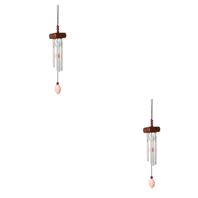 relayinert Home Décor Stylish Wind Chime Pendant Add Charm To Home Small Wind Chimes vermilion 2Set