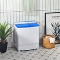 thumbnail image 3 of Gymax 13LBS Portable Compact Mini Twin Tub Washing Machine Drain Pump Spinner, 3 of 10