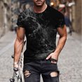 thumbnail image 1 of Qertyioot Hommes Imprimer Manches Courtes Col Rond T-shirt Casual Mode Manches Courtes Dégagement, 1 of 5