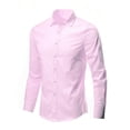 thumbnail image 1 of Chemises à Boutons à Manches Longues pour Hommes Chemises à Manches Longues pour Hommes Chemises à Boutons à Manches Longues pour Hommes Chemises Habillées pour Hommes Chemises Habillées à Boutons pour Hommes à Manches Longues Rose P, 1 of 2
