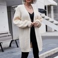 thumbnail image 2 of Yuyuzo Mid-Long Cardigan Sweater for Women Long Sleeve Open Front Knit Sweater Solid Color Fall Tops, 2 of 6