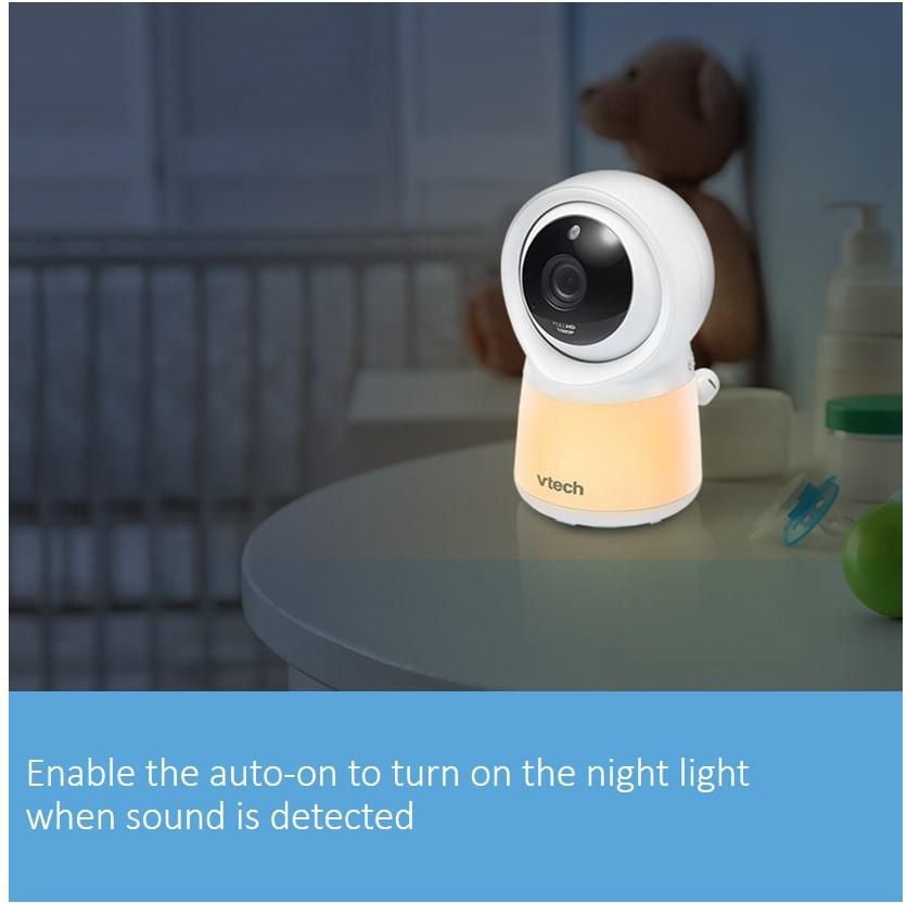 VTech RM5754-2HD Smart Wi-Fi Video Baby Monitor with 5” display and 1080p HD Camera, Built-in night light & 2 Camera, White