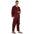 thumbnail image 2 of Inkmeso Pyjama en Coton pour Homme, Tenue de Nuit Unie, Ensemble de Détente Haut et Bas, 2 of 7