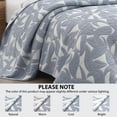 thumbnail image 4 of Mainstays Iris Leaf Stitched Quilt, Full/Queen, Light Blue, Reversible Lightweight Bedding, 4 of 4