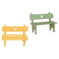 thumbnail image 4 of Miangastore 2pcs Mini Bench Miniature Furniture Park Chair Garden Village Patio Bench, 4 of 8