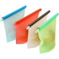 thumbnail image 1 of 4Pcs Reusable Silicone Food Storage Bags, Large Capacity Silicone Food Savers, 1 of 4
