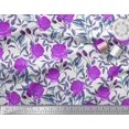 thumbnail image 3 of Soimoi polyester Crepe Fabric Leaves & Rose Flower Print Fabric by Yard 42 Inch Wide, 3 of 3
