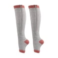 thumbnail image 1 of 1 Pair Compression Stockings Exquisite Pattern Breathable Cotton Open Toe Zipper Compression Stockings Leg Sleeve for Girl, 1 of 8