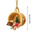thumbnail image 3 of TIELUTT Christmas Tree Decorations Crafts Hanging Decorations Christmas Acrylic Dog Mini Tent Ornament Ornament Easter Garland Decorations with Lights Garland with Lights Christmas Beads on String, 3 of 5