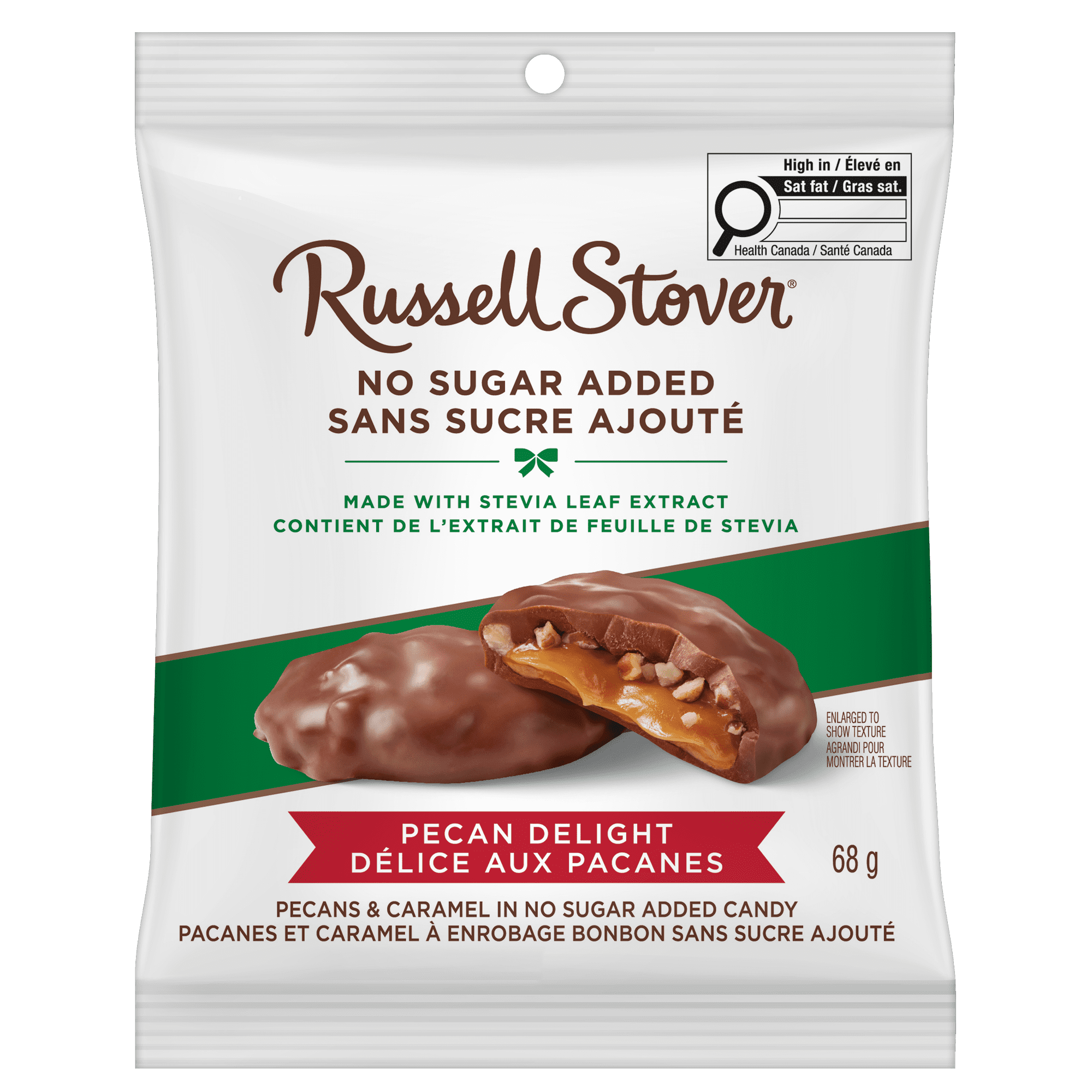 Russell Stover No Sugar Added Pecan Delights, 68-Gram Bag