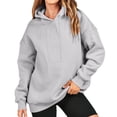 thumbnail image 1 of RKSTN Hoodies for Women Casual Plus Size Long Sleeve Solid Color Pullover Tops Fall Fashion Lightweight Loose Drawstring Sweatshirt, 1 of 9
