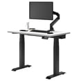 thumbnail image 1 of Desky Bureau Assis-Debout Mini Double - Blanc / 40 x 24 Pouces / Noir Mat, 1 of 10