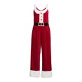 thumbnail image 4 of SUNSIOM Salopette Longue pour Femmes Décontractée Sans Manches à Imprimé 3D, Coupe Ample, Pantalon, Costume de Vacances, 4 of 5