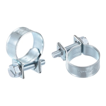 Unique Bargains Mini 25Pcs Fuel Line Pipe Hose Clamp Clip, 16-18mm Fuel Injection Hose Clamp Adjustable Pipe Hose Clip Clamps