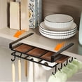 thumbnail image 3 of Stainless Under Cabinet Hanging Shelf For Kitchen Under Cabinet Storage Shelf Kitchen Cabinet Organizer For Cabinets To Store Pot Lids Cutting Boards Cups Paper Towels Kitchen Collapsible Dish Rack, 3 of 3