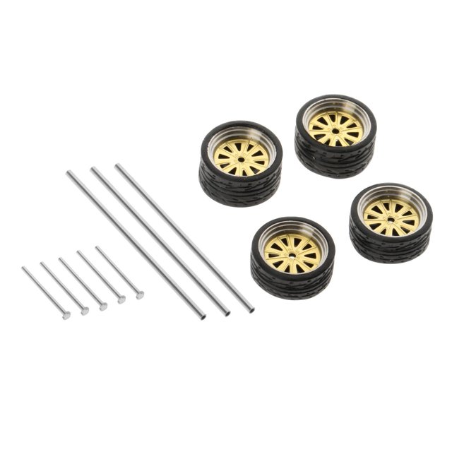 lionlar Ensemble de Roues et Pneus pour Voiture Modèle Réduit 1/64 Hotwheels E