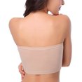 thumbnail image 2 of Fortune Women Bra Plus Size Strapless Bra Bandeau Tube Removable Padded Bra, 2 of 6