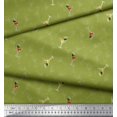 thumbnail image 3 of Soimoi Green polyester Crepe Fabric Glass,Straw & Drinks Summer Designs Decor Fabric Printed Yard 52 Inch Wide, 3 of 3