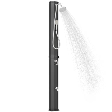 Outsunny 16 Gal Solar Heated Shower, 7.4 FT Freestanding Outdoor Shower