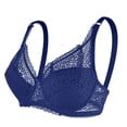 thumbnail image 1 of MIASHUI Bras for Women Underwire Bra Lace Floral Bra Unlined Unpadded Plus Size Full Coverage Bra, 1 of 3