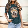 thumbnail image 2 of LUOGENLI T-shirts pour Femme pour Femmes T-Shirt Décontracté Imprimé à Col Rond Uni à Manches Courtes T-Shirt pour Femmes T-shirts Graphiques T-shirts de la Saint-Valentin pour Femmes T-shirts Graphiques Pâques Vert TTTG, 2 of 4
