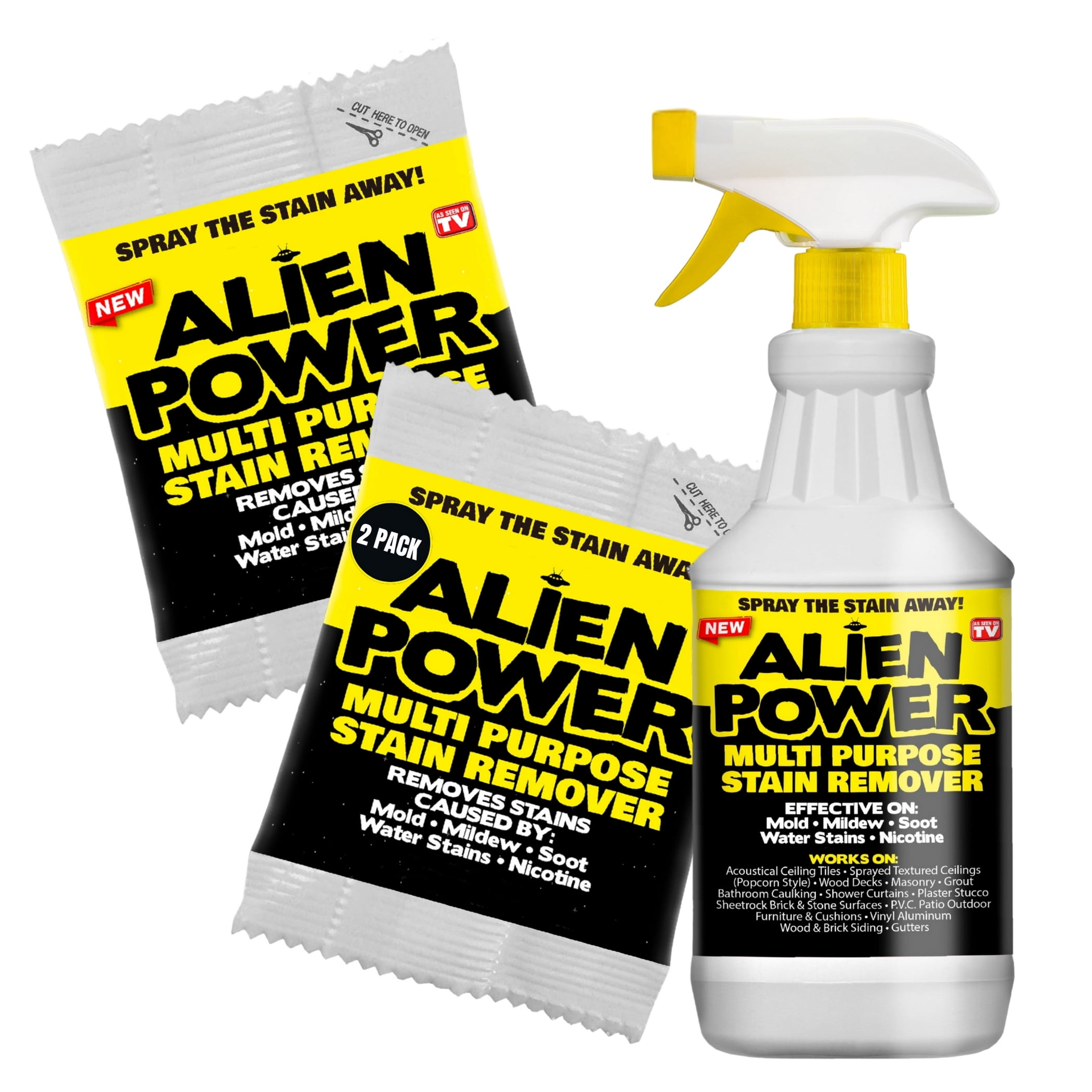 Alien Power Multi Purpose 2 Pack Concentrate Spray System Mold Mildew Rust Stain Remover Cleaning Kit