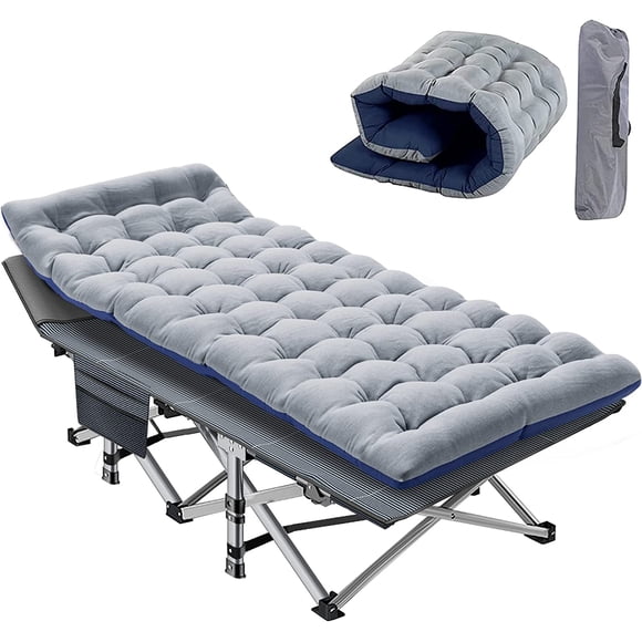 Lilypelle Folding Camping Cot, Folding Cot Camping Cots for Adults Portable Outdoor Cots with Carry Bags for Outdoor Travel Camp Beach Vacation