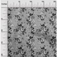 thumbnail image 2 of oneOone Coton Popeline Gris Tissu Floral Rétro Robe Tissu Tissu Imprimé par la Cour 56 Pouces de Large, 2 of 5