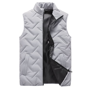 Pisexur Mens Puffer Vest Winter Jacket Warm Outdoor Sleeveless Lightweight Water-Resistant Vests M To 5XL
