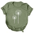 thumbnail image 1 of B91xZ Women's T-shirt d'Été Col Rond T-shirt à Manches Courtes, Vert m, 1 of 4
