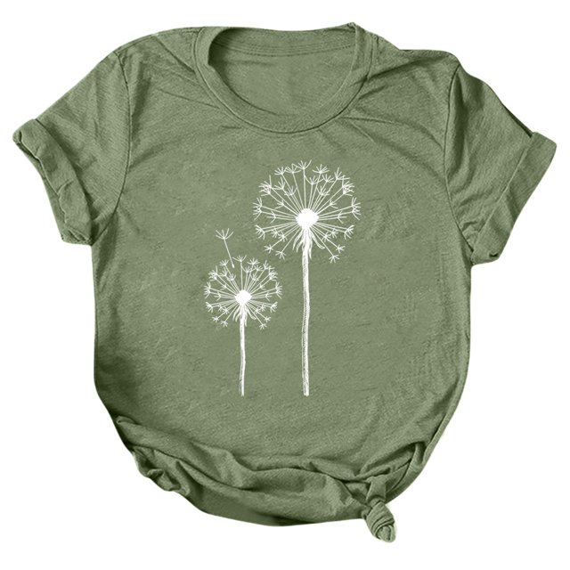 B91xZ Women's T-shirt d'Été Col Rond T-shirt à Manches Courtes, Vert m