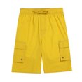 thumbnail image 3 of BADHUB Shorts Cargo à Cordon pour Hommes Taille Élastique Extensible Shorts de Travail Décontractés Ripstop Couleur Unie Shorts de Randonnée Jaune 30, 3 of 7