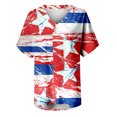 thumbnail image 5 of Hauts d'Été pour Femmes Grande Taille en Liquidation, T-Shirts à Col Rond Imprimés pour Femmes, T-Shirt à Manches Courtes, Blouse, Hauts Amples, T-Shirt à Col en V pour Femmes en Liquidation, 5 of 5