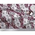 thumbnail image 2 of Soimoi Velvet Fabric Leaves & Flower Floral Decor Fabric Printed Yard 58 Inch Wide, 2 of 3