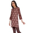 thumbnail image 2 of Moomaya Kurtis Courtes à Col Montant en Poly-Crêpe pour Femmes, Haut de Robe Imprimé, 2 of 5