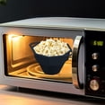 thumbnail image 1 of Bol à Maïs Soufflé Pliable en Silicone de Qualité Alimentaire avec Couvercle - Compatible Micro-Ondes, Doubles Poignées, Pliable pour le Rangement, Violet Bleu Rose Rouge Noir, 1 of 6