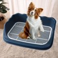 thumbnail image 1 of pitrice Pet Toilet Cleaning Tool Plastic Corner Lavatory Basin for Cat Dogs Ferret Dark Blue, 1 of 8