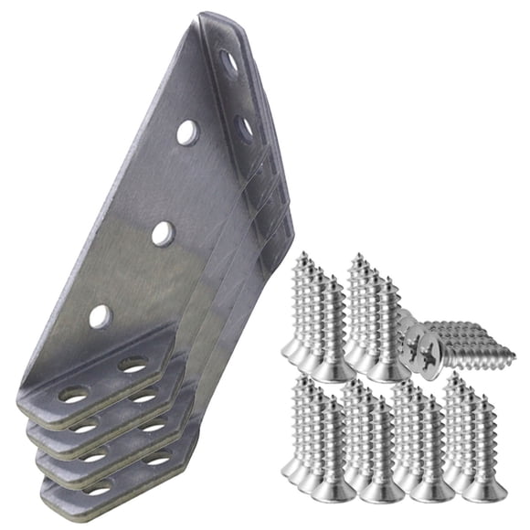 Nilvkv Stainless Steel Multifunctional Corner Three Sided Fixed Corner Brace Cabinet Trapezoidal Hanging Angle Hanging Layer Board Support Furniture Connecto