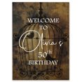 thumbnail image 1 of Darling Souvenir MADE WITH LOVE PersonalizedWelcomeBirthdaySignCage Bird Print,Large Decorative Poster For Birthday Party, Celebrations- 18x12, 1 of 5