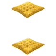 thumbnail image 3 of Wweixi Cushion Pad For Square Chair - Soft And Comfortable Wide Range Of Uses Square Chair Cushion Yellow Checkerboard 2Set, 3 of 6