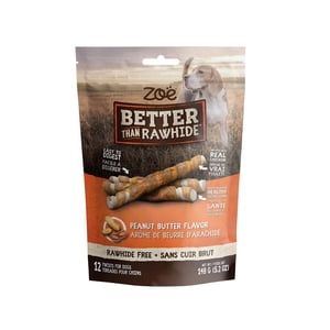 Zoe Better Than Rawhide Twists Chien Chews, beurre d'arachide, 148 G