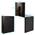 thumbnail image 2 of Gymax Wall Mounted Table Fold Out Convertible Desk with A Blackboard/Chalkboard Brown, 2 of 8