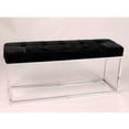 thumbnail image 4 of Heavenly Collection Black Leather Bench, 4 of 5